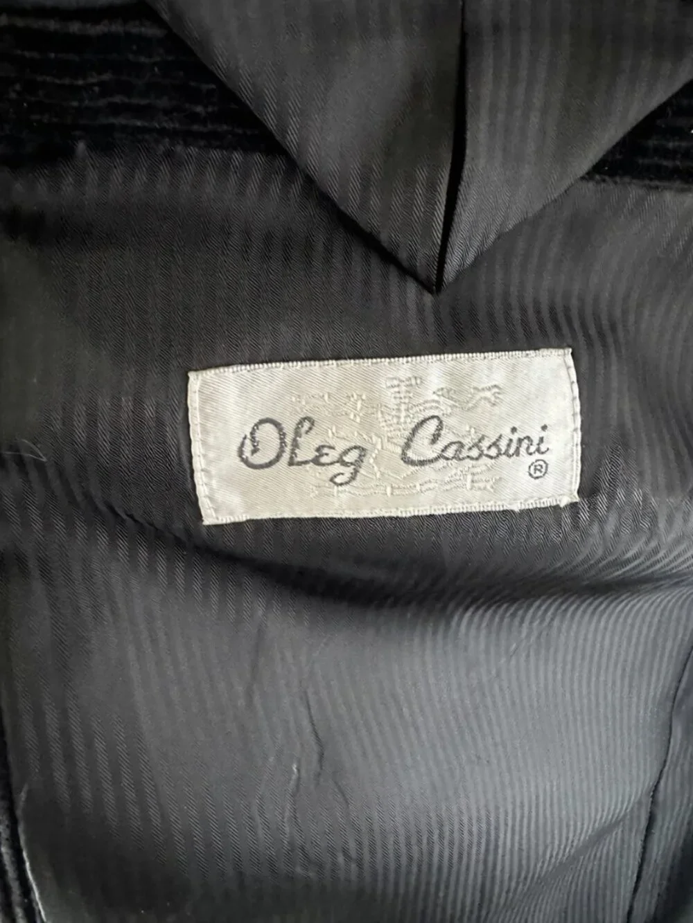 Oleg Casini Men's 46L Black Corduroy Sports Coat